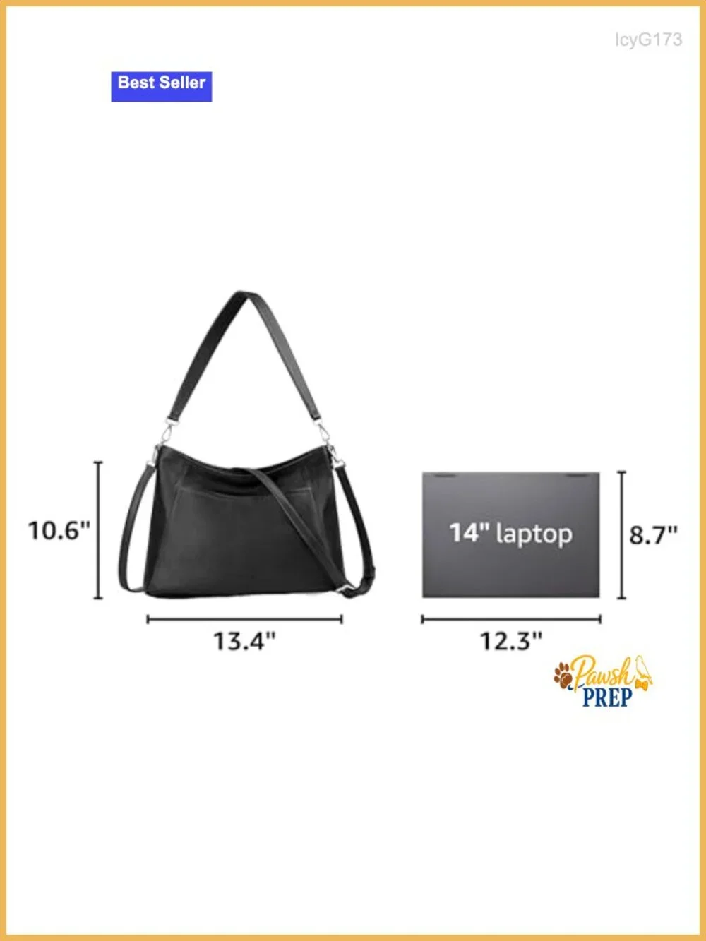 Genuine Leather Hobo Crossbody Purse with 2 Detachable Straps Large Women's